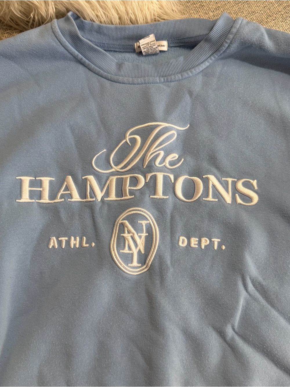 The Hamptons Light Blue Sweatshirt - Embroidered - Picture 3 of 8